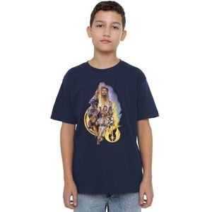 Star Wars The Acolyte High Republic groepsposter, uniseks, kinderen, T-shirt, marineblauw, 12-13 jaar, marineblauw, 12-13 jaar