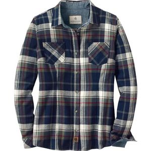 Legendary Whitetails Cottage Escape Flanellen blouse voor dames, lange mouwen, kleding in geruite of effen kleur, getailleerd, button down, L