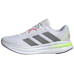 adidas Heren Galaxy 7 Running Non-Football Lage Schoenen, Ftwr White Iron Met Lucid Lemon, 45 1/3 EU