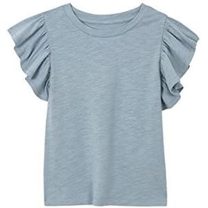 Gocco T-shirt met ruches voor meisjes, Blauw, 4-5 Jaren