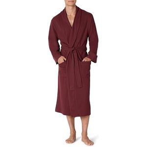 Amazon Essentials Men's Lichtgewicht badjas met wafelpatroon (verkrijgbaar in grote en lange maten), Rijk bordeauxrood, M-L