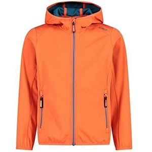 CMP - Softshelljas voor kinderen met vaste capuchon, Campari, 128