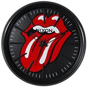 Nixon Rolling Stones wandklok in de kleur zwart met een diameter van 40cm, C318500400