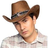 Boland - Cowboyhoed Django voor volwassenen, westernhoed voor carnaval en themafeesten