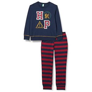 United Colors of Benetton Pig 3VR50P02D pyjama-set, donkerblauw 13C, S voor kinderen