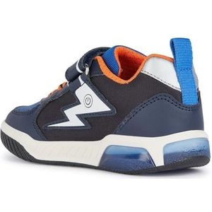Geox J INEK Boy B Sneakers, marineblauw/oranje, 32 EU, Navy Oranje, 32 EU