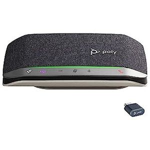 Poly Sync 20+ Persoonlijke Draagbare Bluetooth Conferentie Luidspreker (Plantronics) - Echo-/Ruisonderdrukking - USB-C Bluetooth-Adapter, Compatibel: Teams (gecertificeerd) Zoom, PC, Mac, Mobiele