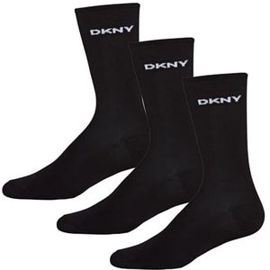 DKNY Smart Designer enkelsokken voor dames, 100% katoen, set van 3 paar, wit, één maat