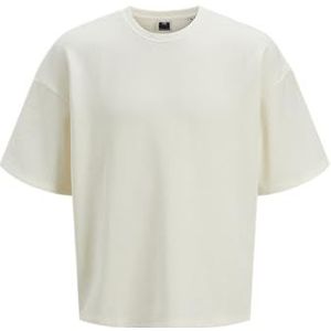 Jack & Jones Jcointerlude Fabric Tee Ss Crew Neck, cloud dancer, L