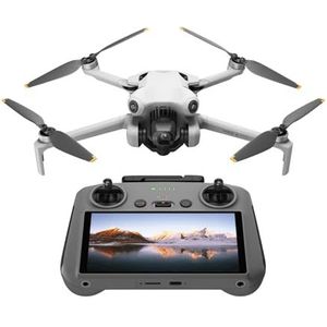 DJI Mini 4 Pro (DJI RC 2), opvouwbare mini-drone met 4K camera voor volwassenen, minder dan 0,549 lbs/249 g, 34 minuten vliegtijd, 20 km videotransmissie, omnidirectionele obstakeldetectie, C0
