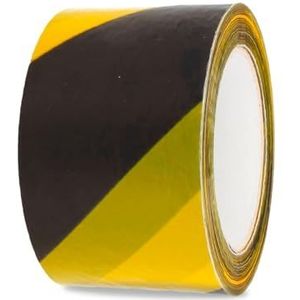 Amig - Waarschuwingstape - Gemaakt van polyethyleen met lage dichtheid LDPE - 200 m lang x 70 mm breedte - Signaaltape voor het afbakenen van veiligheidszones - Kleur: geel en zwart