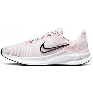 Nike Downshifter 11 hardloopschoenen voor dames, Licht Zacht Roze Zwart Magic Ember Wit, 36.5 EU