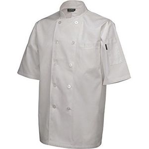 Genware NEV-NJ03-S Standaard Jack, Korte mouw, Klein, Wit