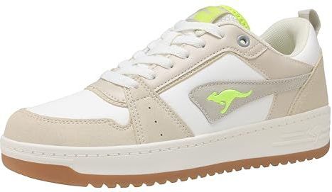 KangaROOS - Sneakers - Beige/Wit - Imitatieleer - Flexibele Zool