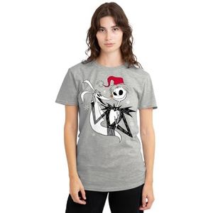 The Nightmare Before Christmas Jack Skellington dames T-shirt, atletisch heide, klein, Atletische Heather, S