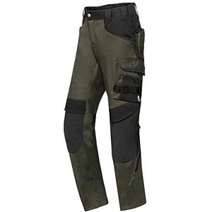 BP 1825-032-7332-39/40 l stofmix met stretch werkbroek voor mannen, hogere taille op de rug, 65% polyester/35% katoen, olijf/zwart, 39/40 l grootte