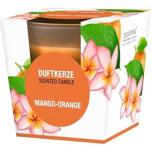 Pajoma Geurkaars ""Mango Orange"" in gesatineerd glas, 124 g, brandduur: 25 uur, incl. luxe geschenkverpakking