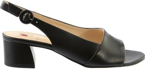 Högl - Sandaal - Zwart - Verstelbare Riemen - Blokhak - Leer