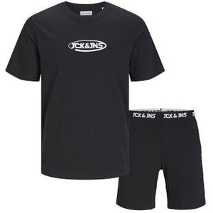 JACOLIVER SS T-shirt en shorts set, Zwart/Pack: zwarte shorts, M