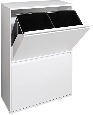 ARREGUI - Basic CR601-B - Stalen Afval- en Recyclingbak - Wit - 4 x 17 L