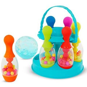 B. Play Bowling Set - Bowling Game met 6 Pins & Ball - Indoor & Outdoor Game - Speelset voor peuters, kinderen - 2 jaar + - Let's Go Bowling