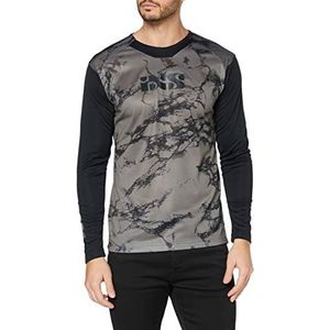 IXS Trigger X Air herenshirt zwart/grijs 2021 fietsshirt met lange mouwen