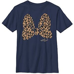 Disney Jongens Animal Print Bow T-shirt, Donkerblauw, XL