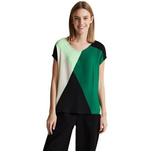 Street One Dames shirt met korte mouwen bedrukt, Fresh Spring Green, 36