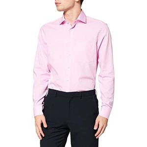 Seidensticker Effen overhemd voor heren, chique overhemd met extra draagcomfort en kent-kraag, regular fit, businesshemd met lange mouwen