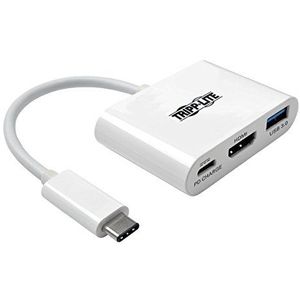 Tripp Lite High Speed HDMI-kabel met ethernet3 HDMI, laadaansluiting + hub wit