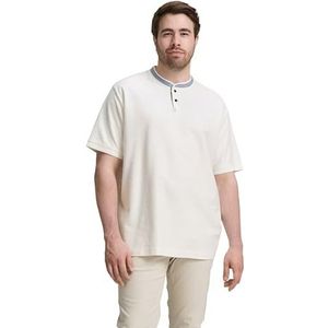 TOM TAILOR Plussize Poloshirt voor heren, 10332 - Off White, 4XL Grote maten