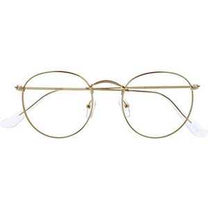 Opulize Zonnebril, leesbril met blauw lichtfilter met metalen frame, retrobril, presbyopie voor heren, dames, verbetert de slaap en vermindert hoofdpijn, pc-videospelletjes B94, goudkleurig, 1,50