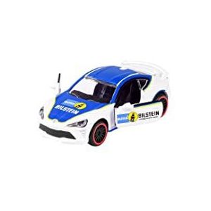 Majorette Racing Cars, 1 van de 18 willekeurige speelgoedauto's, zeer gedetailleerd, schaal 1:64 (7,5 cm), met verzamelkaart, modelauto voor kinderen vanaf 3 jaar
