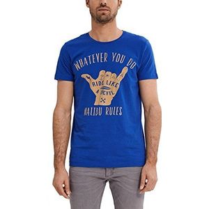ESPRIT Heren T-shirt, blauw (Bright Blue 410), L