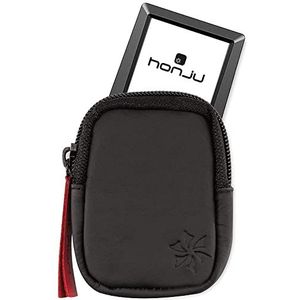 honju Bike tas van echt leer voor Bosch Kiox / Kiox 300 E-Bike Display (Displaybescherming, binnenzak voor sleutels, bescherming tegen krassen & vuil), zwart, ook geschikt voor Z20 Neodrives Display