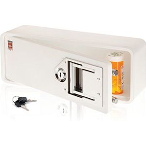 MEDICINE RX SAFE Medicine Safe-Standard Key, gelegeerd staal, wit, 38 Inch