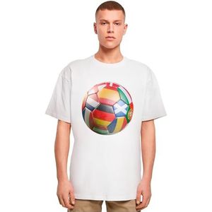 Mister Tee Upscale - Football's Coming Home 2024 Europe Tour Oversize Heren T-shirt - Wit