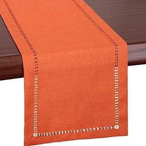 Grelucgo Kleine korte Thanksgiving vakantie herfst oranje tafelloper of dressoir sjaal (35 x 96 cm)
