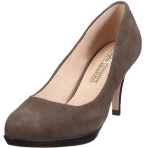 Buffalo London Dames 109-3499 Kid suède pumps, bruin grijs 10, 42 EU