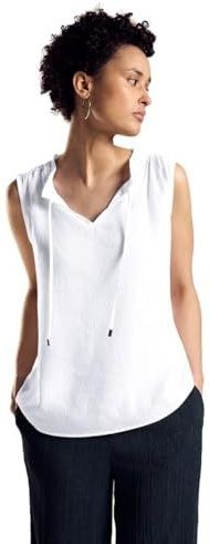 Street One - Blousetop - Wit - Crinkle Look