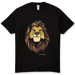 Disney Afrika T-shirt voor jonge mannen, Zwart, XL