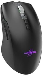 uRage Reaper 610 draadloze gamingmuis (9 programmeerbare toetsen, optische sensor 16.000 dpi, RGB, clics gaming TTC-Golden, 48 uur batterijduur, USB-C) zwart