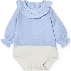 BABIDU Babybody met lange mouwen van 100% katoen, babybody voor pasgeborenen van bamboestof met ruches, zacht, ademend en hypoallergeen, voor de gevoelige huid, uniseks kleding