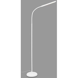 BRILONER – Led-vloerlamp, dimbaar als decoratie in de woonkamer en leeslamp, draaibare ledlamp, woonkamerlamp, touch, indirecte verlichting, wit