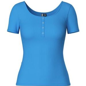 PIECES Dames Pckitte Ss Top Noos Bc T-shirt, azuurblauw, S