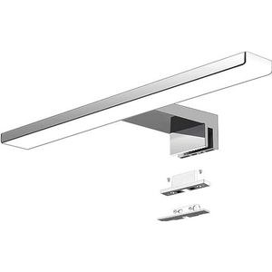 Aogled Led Spiegellamp Badkamer 10w 820lm 40cm 230v 6500k,Roestvrij Staal 3-in-1 Ip44 Klasse Ii Slanke 400 Mm Badspiegellamp,Geen Flikkering,Spiegelvoor/Wandverlichting Daglicht Wit 400 mm