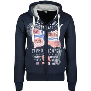 Geographical Norway Gitchen Heren Hoodie kangoeroezak - Sweatshirt Logo Pullover Hood Hoody Warm Lange Mouwen - Heren Lente Zomer Herfst Winter (Navy L), Blauw, L/Tall