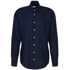 Seidensticker - Chemise d'affaires - Blauw - 100% Lin