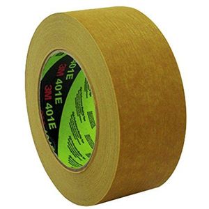 3M 401E crêpetape, 48 mm x 50 m, industriële en lakafdekking, beige, verpakking van 20 stuks