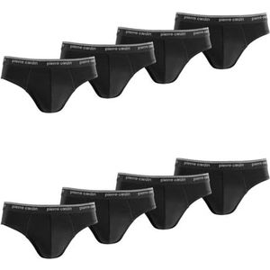 Pierre Cardin Herenslip, 100% katoen, herenondergoed, hypoallergeen, ondersteuning zonder comprimeren (8 stuks), maat M, zwart, D, M